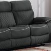 Reclining Sofa - Black - Image 6