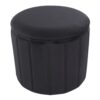 Lindsey - Contemporary / Glam Folding Storage Ottoman - Black - Image 4