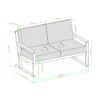 Contemporary Solid Wood Slat Back Patio Loveseat - Brown - Image 6