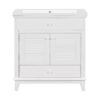 Bathroom Vanity With Sink, Bathroom Cabinet With Two Doors And One Drawer, White - Image 27