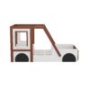 Fun Play Design Twin Size Car Bed, Kids Platform Bed In Car Shaped For Kids Boys Girls Teens - White / Orange - Image 6