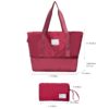 5 Piece Set (20"24"28 +A Travel Bag And A Toiletry Bag), Pp Hardshell Carry On Luggage Set With Tsa Lock Carry On Suitcase Luggage Durable Suitcase - Wine Red - Image 12