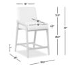 Arizona - Solid Ash Upholstered Counter Stool With Rope Detail - Creme De La Creme White - Image 9