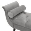 Alma - Tufted Flared Arm Entryway Bench - Opal Gray - Image 7