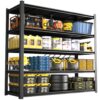 Wide Metal Shelves, With 5 Removable Dividers, Large Capacity, Strong Load Bearing, Suitable For Garage, Kitchen And Office - Black - Image 9