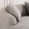 Compression Sofa: Combining Chaise Longue With 3 Seater, Wood Grain Chenille Fabric, Full Sponge Compression Sofa, Combined Sofa With 4 Pillows For Living / Home Furniture / Apartment - Gray - Image 32