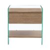Elegant Bedside Table With Drawers And Transparent Tempered Glass Sides - Wood - Image 21