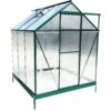 6.3'x6.2'x7' Polycarbonate Greenhouse, Heavy Duty Outdoor Aluminum Walk-In Green House Kit With Rain Gutter, Vent And Door For Backyard Garden - Green - Image 15