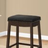 Bar Stool Counter Height, Saddle Seat, Transitional (Set of 2) - Espresso - Image 2