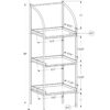 Etagere Bookcase Corner 3 Tier For Office - Taupe - Image 5