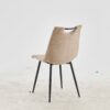 5 Pieces Dining Set, Table Metal Leg Mid-Century Dining Table For 4 - 6 People With Glass Table Top, Pedestal Dining Table, End Table Leisure Coffee Table - Beige / Black - Image 4