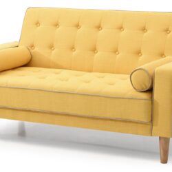 Vibrant Contemporary Loveseat Bed - Yellow
