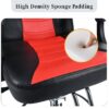 Classic Reclining Barber Chair Salon Chair For Hair Stylist With Heavy Duty Hydraulic Pump, 360° Rotation, Tattoo Chair Shampoo Beauty Salon Equipment, Max Load Weight 330 Lbs - Red / Black - Image 8