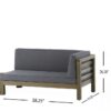 Oana - Right Corner Bench And Coffee Table - Dark Gray - Image 7