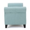 Hayes - Contemporary Armed Storage Bench With Rolled Arms - Light Blue - Image 11