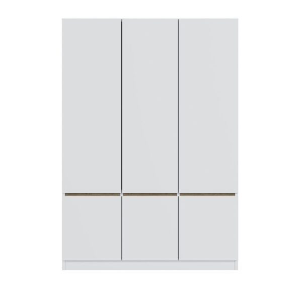 6 Doors Wardrobe Storage For Bedroom - White