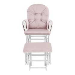 Mason - Glider And Ottoman - White
