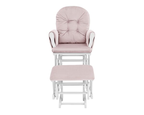 Mason - Glider And Ottoman - White