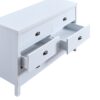 Safari - 6 Drawer Master Dresser With Interlock Drawer Feature Drawer Slide And Interlock Pre-Assembly, Wide Dressers For Bedroom 6 Deep Drawers For Closet Organizer - Classic White - Image 5