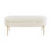 Chloe - Contemporary / Glam Storage Bench - Gold / Cream - Image 5
