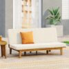 Outdoor Elegance Daybed With Convertible Design Cushion Frame - Beige - Image 6
