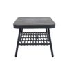 4 Piece Outdoor Patio Furniture Set, Metal Chairs With Woven Rope U Shaped Backrest, Outdoor Conversation Set With Thick Cushions And Coffee Table For Garden, Poolside, Balcony - Black / Gray - Image 20