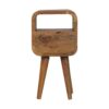 Extra Mini Curve Open Slot Nightstand - Oak - Image 5