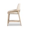 Arizona - Solid Ash Upholstered Counter Stool With Rope Detail - Creme De La Creme White - Image 4