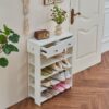Storage Rack Storage Organiser In The Entryway Economical Home Shoe Rack Multi-Layer Shoe Cabinet, Bring 2 Drawers, Very Suitable For Entrance Hallway - White - Image 10