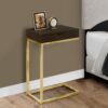 Accent Table, C - Shaped, Contemporary - Espresso - Image 4