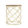 Contemporary Golden Side Table With Top And Metal Frame - Natural / Gold - Image 13