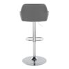 Daniella - Contemporary Adjustable Barstool With Swivel With Rounded Rectangle Footrest (Set of 2) - Chrome / Gray - Image 5