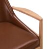 Accent Chair (Set of 2) Mid-Century Modern Armchair With Solid Wood Frame, Reading Leisure Chair With High Back For Living Room - Brown - Image 6