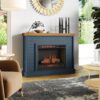 Washington - Fireplace With Mantel - Blue Denim, Whiskey - Image 5