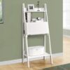 Computer Desk Leaning With Storage Shelves For Home Office - White - Image 5
