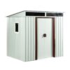 Outdoor Metal Storage Shed With Window - White - Image 5