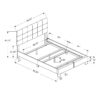 Queen Size Bed Upholstered Transitional - Beige - Image 11
