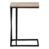 Accent Table, C - Shaped, Contemporary And Modern - Taupe / Black - Image 2