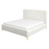 Valery - King Size Platform Bed - Cream - Image 5