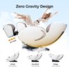 Bosscare - 3D Zero Gravity Massage Chair, Full Body Shiatsu Recliner With App - Beige / Gold - Image 6