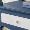 4 Tiered Wooden Shelf With Two Drawers, Farmhouse Wood Bookcase Display Storage Shelf Etageres - Antique Navy Blue - Image 5