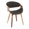 Curvo - Mid-Century Modern Chair (Set of 2) - Walnut / Charcoal - Image 3