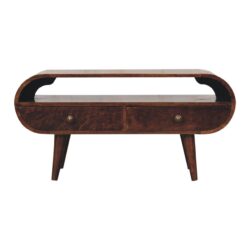 Circular TV Stand - Walnut