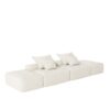 Modern Oversized Modular Sectional Sofa With 2 Ottoman And 2 Seat, Sparkling Chenille Fabric Soft Cushion Sofa With 4 Pillows, 4 Pieces Diy Combination Tufted Sofa, No Assembly Required - Beige - Image 20