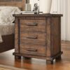Drawer Reclaimed Solid Wood Framhouse Nightstand - Natural - Image 3