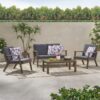 Avacyn - Outdoor 4 Seater Chat Set With Cushions - Gray - Image 2
