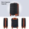 Hardshell Luggage Sets 20" / Bag Spinner Suitcase With Tsa Lock Lightweight - Black / Brown - Image 4