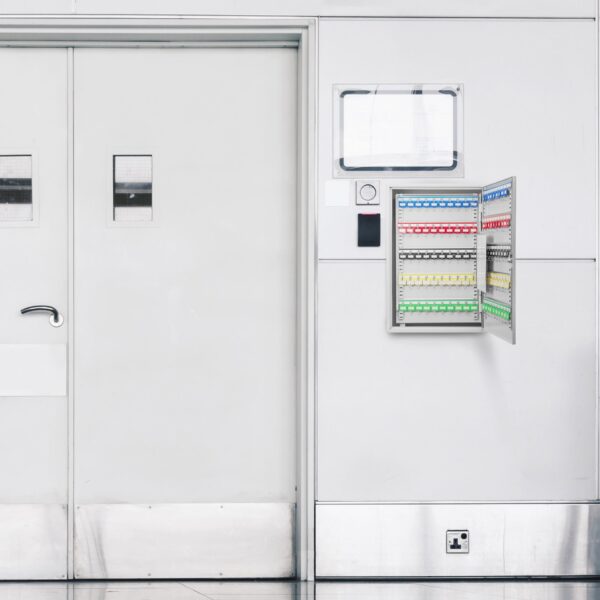 150 Key Adjustable Key Cabinet With Key Lock - Gray