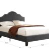 Kopa - California King Upholstered Bed - Dark Gray - Image 3