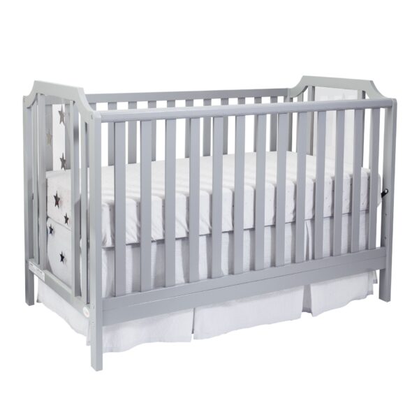 Celeste - 3 In 1 Convertible Island Crib - Light Gray